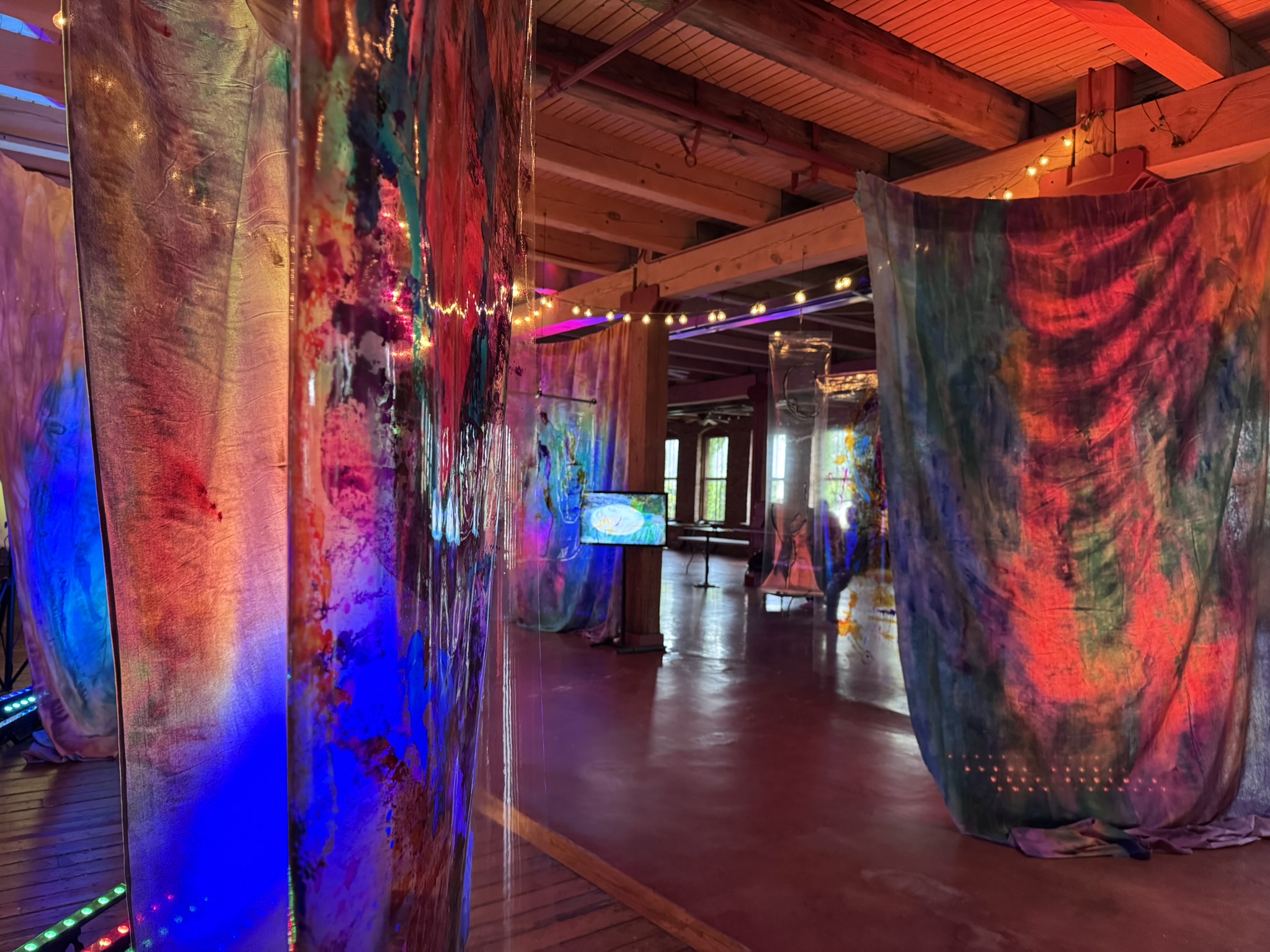 waterfall portals - rebirth installation gallery view